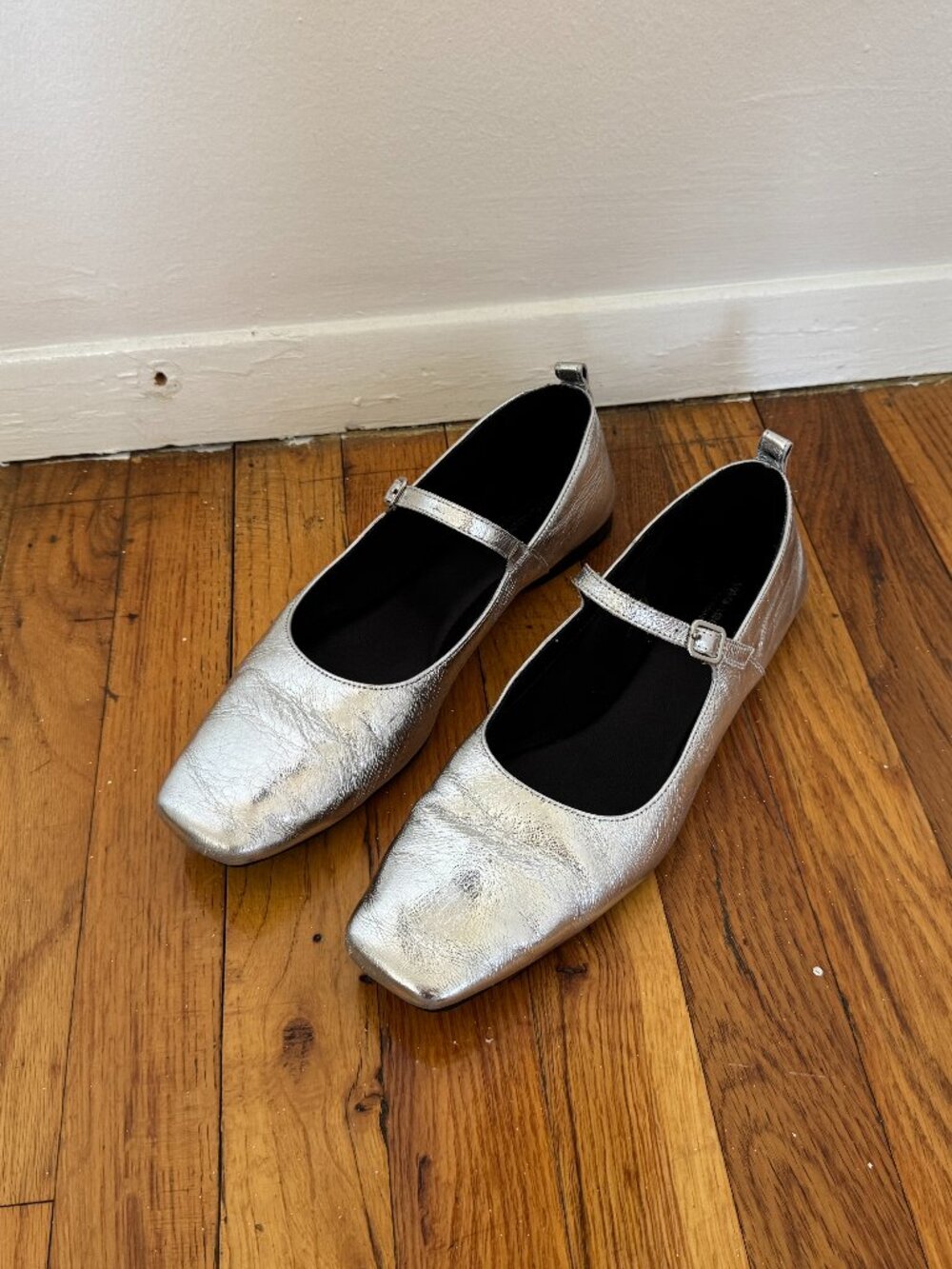 Silver Delia Mary Janes 40